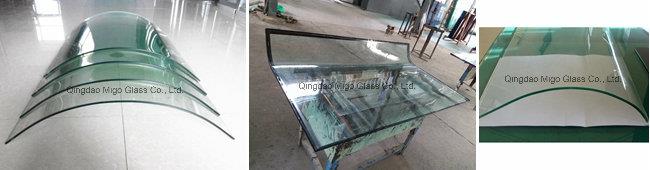 10mm Silk Screen Curved Tempered Glass for Cake Display Cabinet