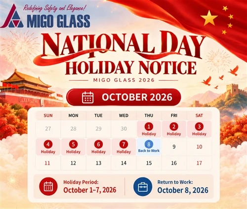 Oznámení o státním svátku Číny MIGO Glass 2026