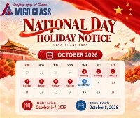 Oznámení o státním svátku Číny MIGO Glass 2026