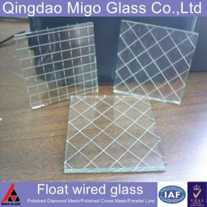 Vzorované drátěné sklo