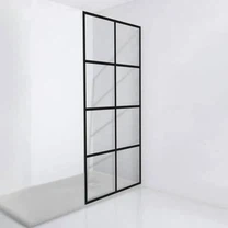 Opravené bezrámové mřížkové sprchové zástěny