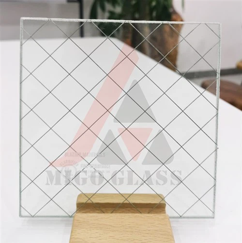 Bezpečnostní požárně odolné drátěné sklo